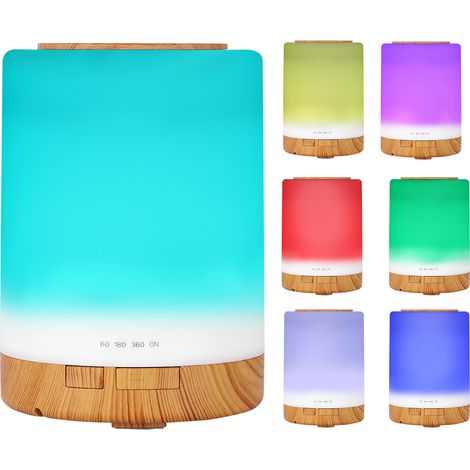 Diffuseur d'huiles essentielles 300ml, humidificateur d'air ultrasonique avec télécommande, prise UE 110-240V, aromathérapie silencieuse pour maison et bureau (1/5)