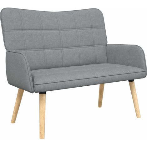 2-Seater Sofa Light Grey 115 x 61 x 87 cm Fabric vidaXL (1/5)