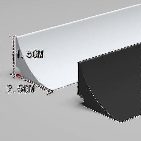 m flexible Silikon-Dichtungsleiste für Küchenarbeitsplatten, Bad und Dusche, mit Trocken- und Nassbereichstrennung – 80 cm – Weiß (1/4)