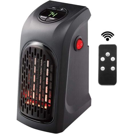 Mini ventilateur de chauffage électrique avec poignée, chauffage d'hiver pour le bureau et la maison, Protection contre la surchauffe (1/5)