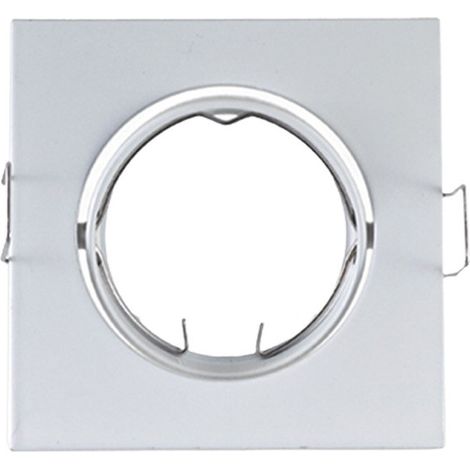 Support plafond Carré Orientable Blanc 85 x 85 mm