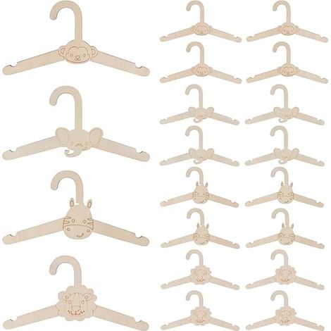 Baby Clothes Hangers, Wooden Clothes Hangers for Children with Animal Pattern (1/5)