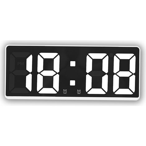 Réveil numérique pour chambre, avec température, luminosité réglable et commande vocale (1/5)