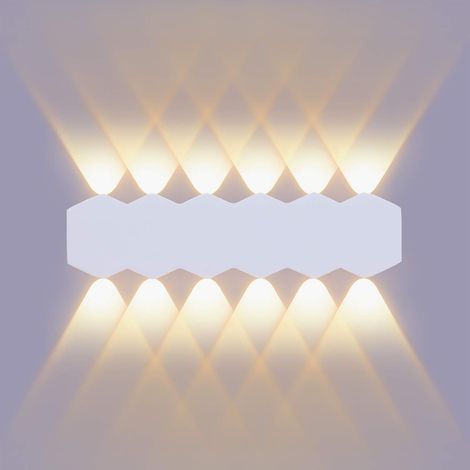 MINKUROW 12w Led 31cm Applique Da Parete Lampada Da Interni Bianca Moderna Up Down Spot Lampada Da Parete Illuminazione Da Parete In Alluminio Luce Bianca Calda 3000k Per Soggiorno Camera Da Letto Cor (1/5)