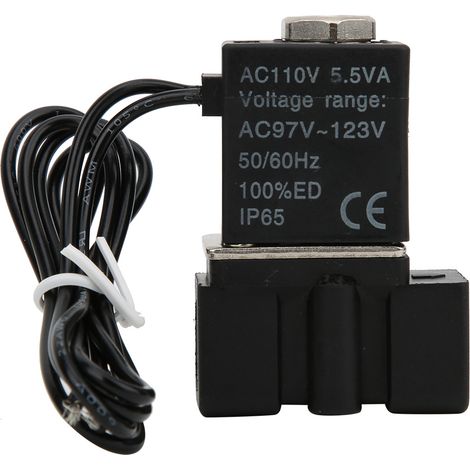Électrovanne à réponse rapide en plastique 110 V, 2 positions, air, eau, huile