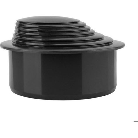 Réduction Gouttière Multistage - PP - Graphite - DN110 vers 63 70 75 80 90 100 mm - 0,08 x 0,12 x 0,12 m - 1 pièce