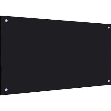 Protección salpicaduras cocina vidrio templado negro 90x50 cm vidaXL