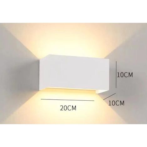 Applique murale extérieure pour balcon, étanche, LED double tête 12W blanche, ultra-lumineuse, éclairage vers le haut et vers le bas (1/3)