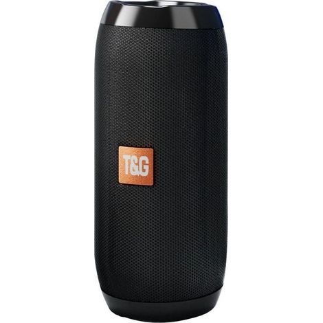 Enceinte Bluetooth portable étanche (noire) – Enceinte sans fil d'extérieur avec basses profondes, compatible carte TF et radio FM-Muntra (1/4)