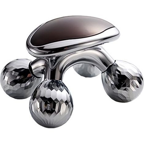 Rouleau De Massage Facial Et Corporel - 4 Roulettes 3D Étanche - Rotation À 360° En ABS Écologique - Pour Visage Corps Bras Jambes Fesses Dos - 1 Pièce (1/5)