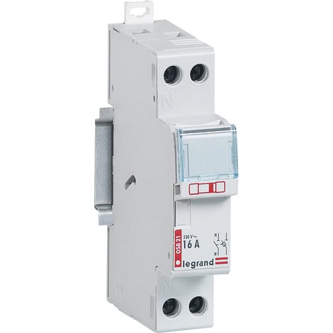 Legrand – Porte-fusibles 1P+N 16A – 1 module pour cartouches 10,3 x 25,8mm – Protection phase et coupure neutre – Pour câble rigide 1,5mm²