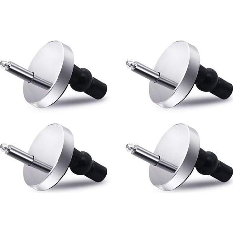 Abattant WC Fixations Charnières 2 Paire Libération Rapide Top Fix Store Charnières Trou de Fixation Extensible Caoutchouc Vis avec Base de 50mm 4 Pièces (1/4)
