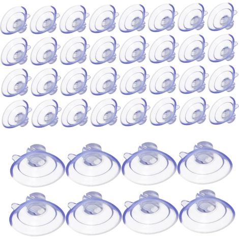 60pièces Crochets à Ventouse pour Guirlandes Lumineuses Supports de Câble Transparents Fixations pour Fenêtres et Parois Vitrées Crochets Réutilisables (1/5)