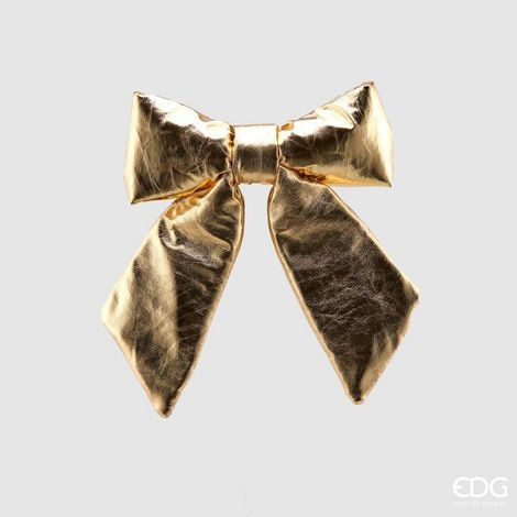Fiocco decorativo "Lame" color oro lucido da 22 x 26 cm
