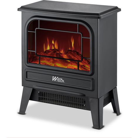 Chauffage électrique soufflant 1950W avec effet feu de bois - 2 puissances de chauffe (1/5)