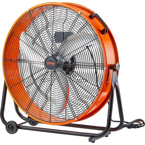 VEVOR Ventilatore a Tamburo, Ventilatore per Officina Industriale ad Alta Velocita 609 mm, 3 Velocita 8700 CFM con Inclinazione Regolabile 360°, Ventilatore Industriale per Magazzino Officina Fabbrica (1/5)