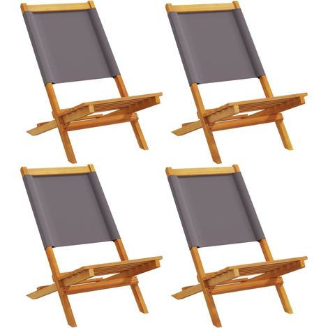 Maison Exclusive - Sedie Giardino Pieghevoli 4pz Antracite Tessuto Legno Massello