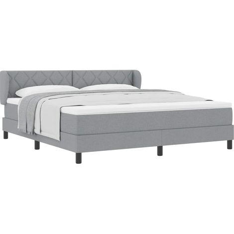 Maison Exclusive - Letto a molle con testiera Grigio chiaro 180 x 200 cm Tessuto (1/5)
