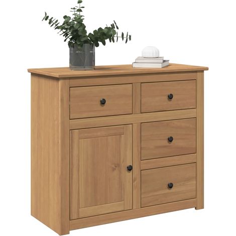 Sideboard mit Schubladen PANAMA 93x40x80 cm Massivholz Kiefer