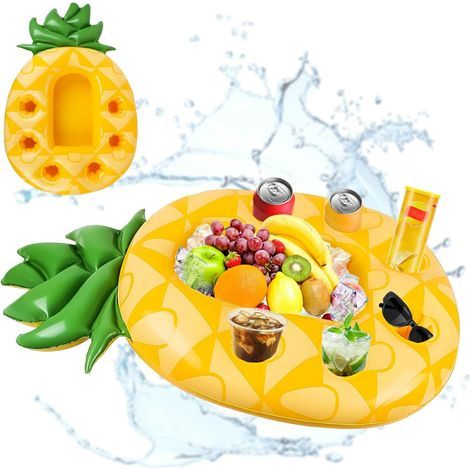 Ananas Porte Gobelet Gonflable, Bar Flottant pour Piscine,Porte Boisson Gonflable, Ananas Plateau Gonflable, Plateau Flottant Flottante,Porte Verre Piscine Flottante,Porte Gobelet Piscines (1/5)