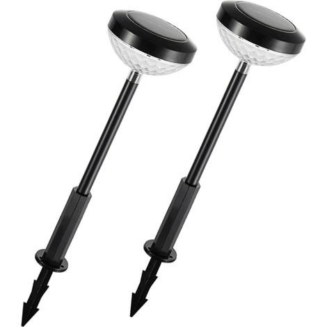 2pièces Lampe Solaire De Jardin Éclairage De Cour Sur Piquet Lampe Solaire (1/5)