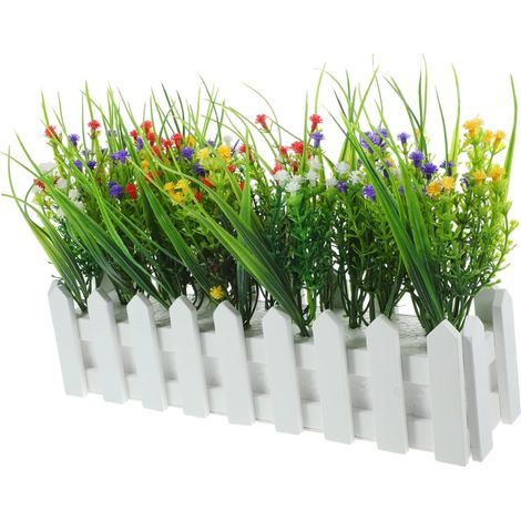 Clôture Décorative en Fausses Fleurs Gypsophile Verte Réaliste (1/5)