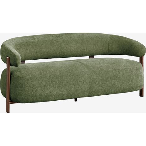 SKLUM 2-Sitzer-Sofa aus Chenille-Stoff und Eisen Jolie Braun Dunkles Holz                                  
