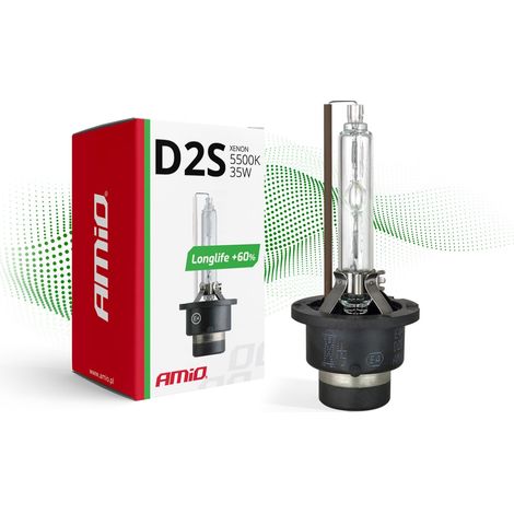 Bombilla de xenón con filamento D2S 5500K AMiO de larga duración amio-01974