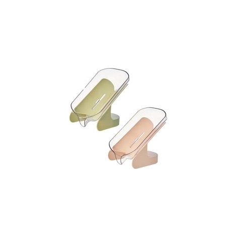 2 pièces Plastique Porte Savon Boîte,Porte drainant,Vidage Salle de Bain Support Savon,Antidérapant,pour Éponges Salle de Bains Cuisine (Vert et Jaune) (1/5)
