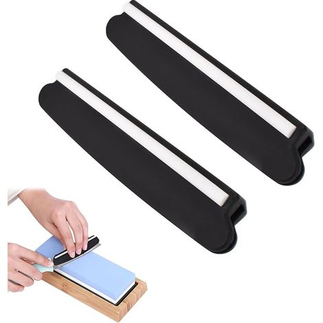 Juego de afilado de 2 piezas: cuchillo y soporte angular manual para piedra de afilar. (1/5)