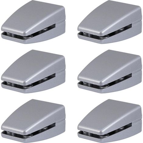 Bildschirmklemmen aus silberfarbenem Aluminium 6 Stück