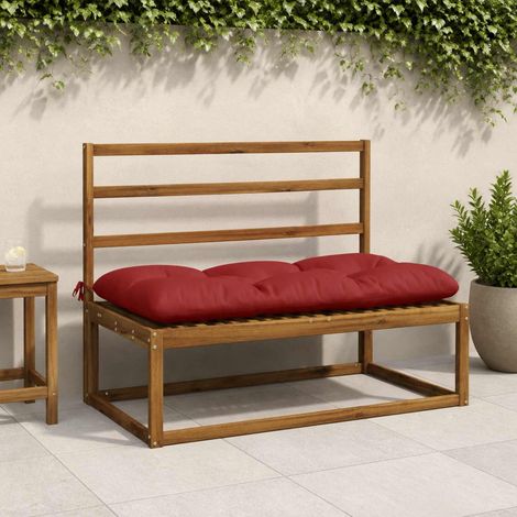 vidaXL Coussin de banc VIANEN 100 % polyester Rouge 100 x 60 x 12 cm (1/4)