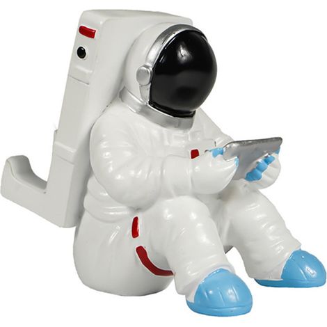 Astronauten-Handyhalterung aus Kunstharz – Einzigartiges und stabiles Design – Halterung für Smartphones und Tablets – Abmessungen: 10 x 7 x 9,6 cm (1/5)