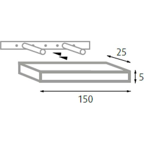 Etagère Tamburato Mdf Wenge 150X25X5H - lot de 4 pièces (1/3)