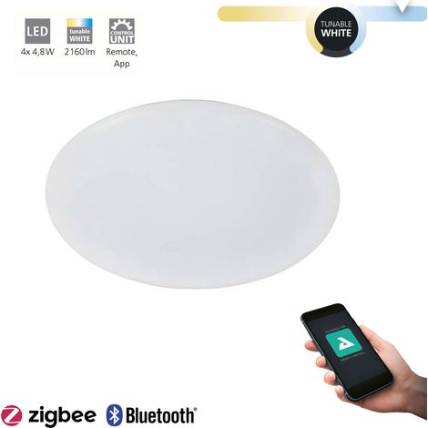 Eglo LED CCT Deckenleuchte Totari-Z weiß, Smart Home connect.Z Lampe
