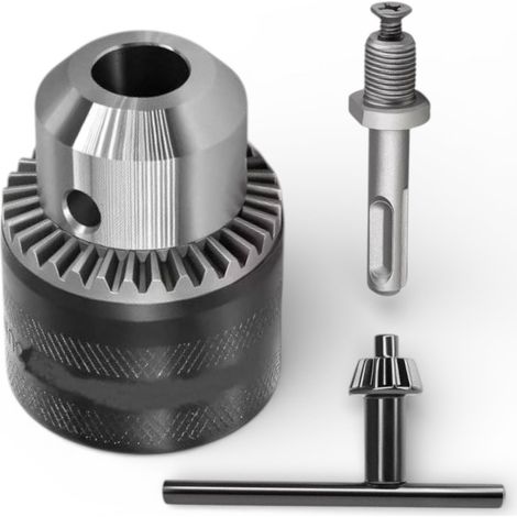 Mandrin de perceuse à crémaillère 1,5-13 mm 1/2"-20 UNF avec adaptateur SDS Plus et clé de serrage en métal pour perceuses SDS-Plus 82733 (1/5)