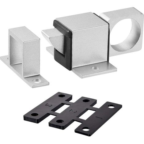 Türriegelverschluss Aluminiumlegierung Automatisches Fenstertor Spring Bounce Lock (silberfarben)