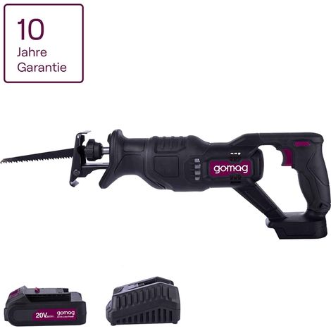 Gomag Akku-Säbelsäge GO-SBL100 20V Hub 20mm 2800SPM 2,0 Ah Starterkit (1/5)