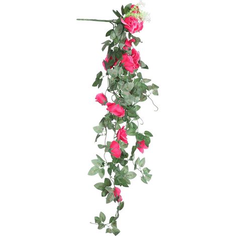 Decorative Hanging Violet in Plastic, Easy to Install, Realistic Wall Ornament for Hotels and Shopping Centers, Versatile and Elegant Artificial Plant (1/5)
