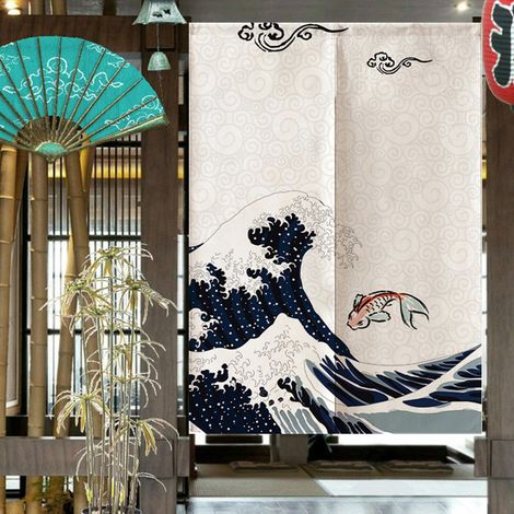85 x 120 cm großer, japanischer Polyester-Halbvorhang für Küche und Schlafzimmer, Raumteiler, Heimdekoration (1/5)