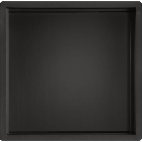JTP Vos Square Shower Niche 300mm H x 300mm W - Matt Black (1/3)
