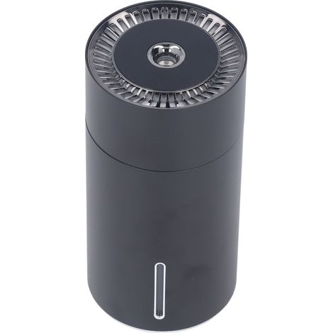 USB-Luftbefeuchter fürs Auto mit 3 Geschwindigkeitsstufen, einstellbar, automatischer Steuerung, Induktionsfunktion, tragbarer Luftbefeuchter mit Aromatherapie und farbigem Licht, Schwarz (1/5)