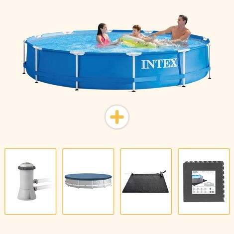Intex Piscine Tubulaire Ronde - 366x76 cm - 5-pièces  S195 (1/5)