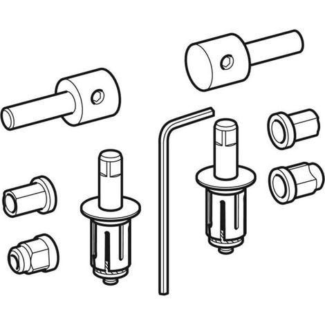 Geberit Bisagras (Juego) para asiento de inodoro Vitelle, Acero inoxidable, 598144000