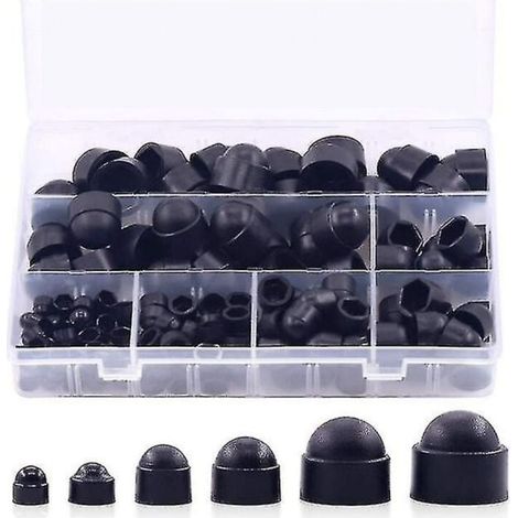 Couvercle d'écrou hexagonal en Nylon, 160 pièces, capuchon de Protection en plastique, Kit M4/m5m6/m8/m10/m12 (1/4)