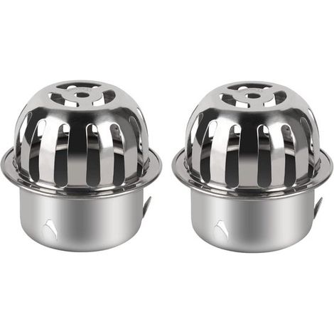 Griglia protettiva a rete in acciaio inox 304, composta da 2 pezzi, per grondaie, fossi e fognature (diametro 65 cm, colore argento) (1/4)