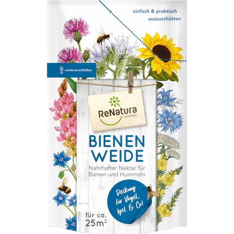 ReNatura® Pâturage pour abeilles 0,275 kg Mélange de fleurs Nectar pour abeilles et bourdons