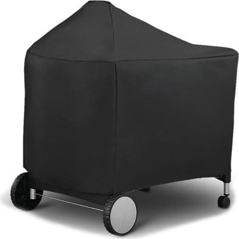 Couverture de barbecue, protection de couverture de gril pleine longueur de chariot de roulement de barbecue résistant imperméable pour la série Weber 7152 (124x65x101cm)