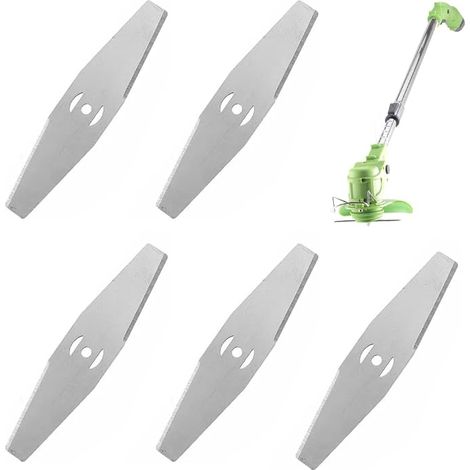 Lama per decespugliatore, lama di ricambio per decespugliatore, accessori per decespugliatore elettrico, per decespugliatore a batteria, lama in metallo, 5 pezzi (1/5)