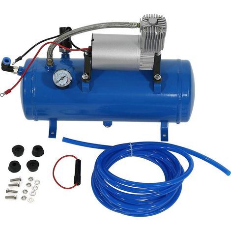 Gonfleur de pneus 12V 150psi avec réservoir de 6 litres, compresseur d'air pour avertisseur sonore, camion, camping-car et pneu (1/5)